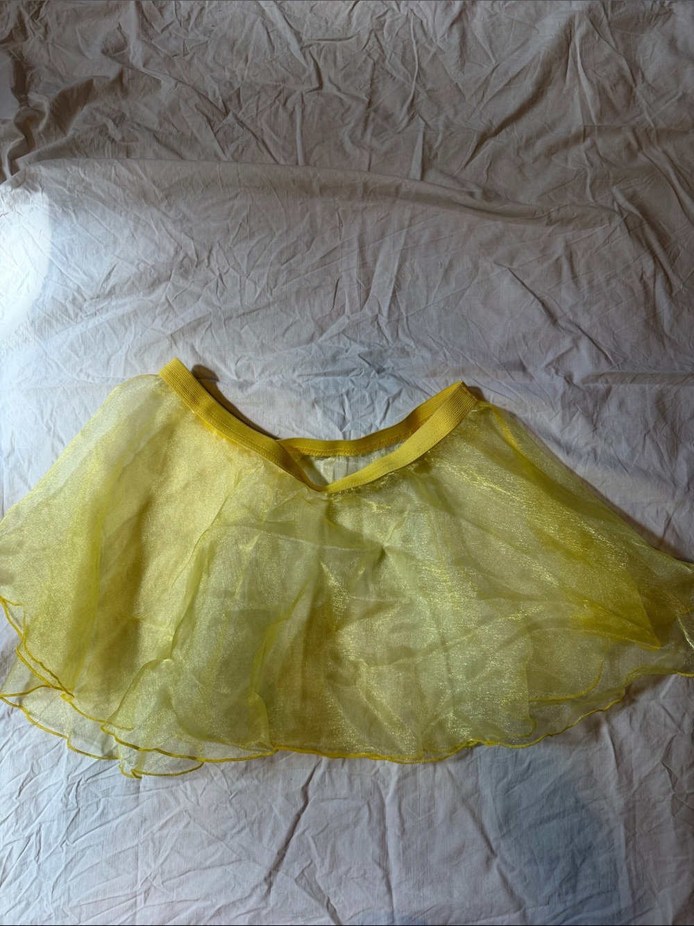 Yellow Layered Tulle Skater Skirt - Lightweight Women's Circle Skirt